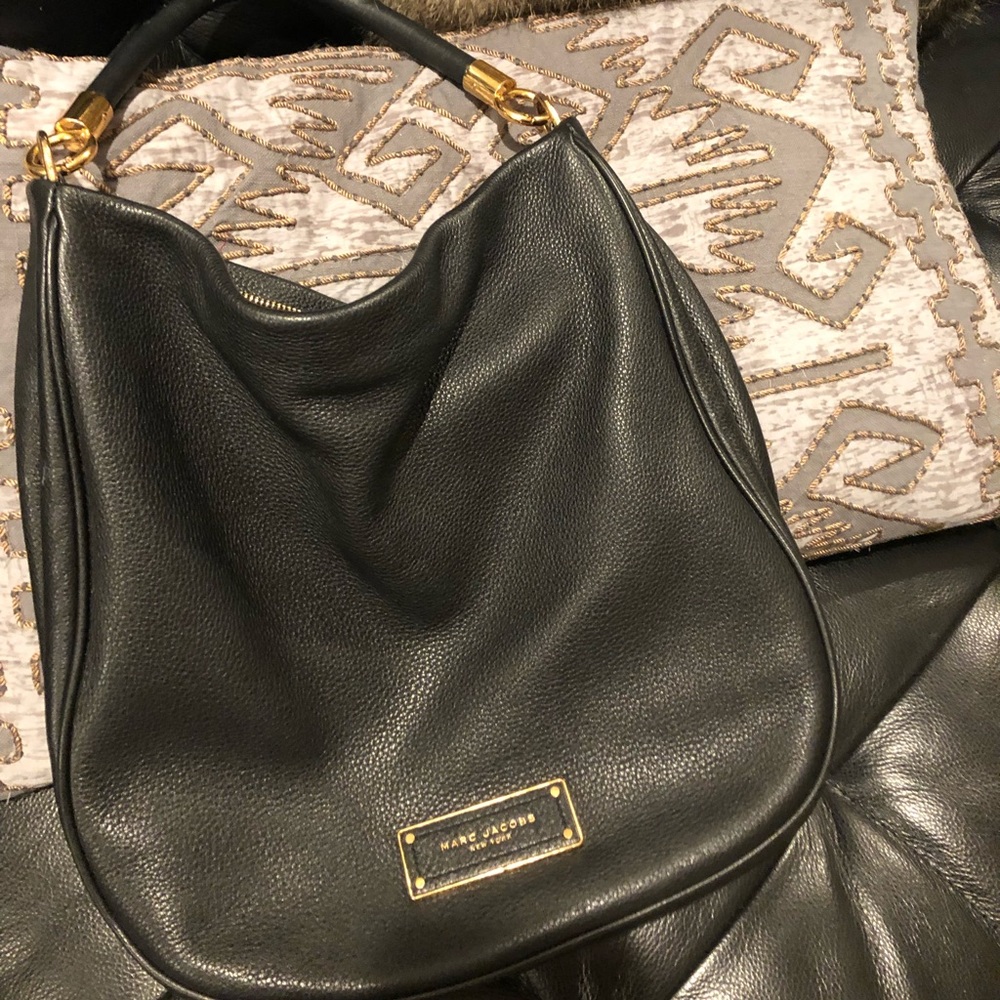 Marc Jacobs black leather handbag